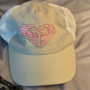 ROXY cream and pink baseball cap